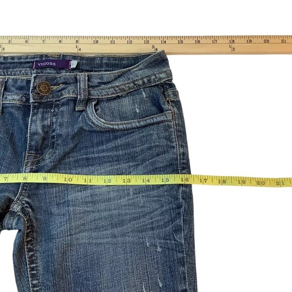 Vigoss New York Bootcut Low-Rise Denim Jeans Stretch Women's Size 1 - Picture 5 of 10